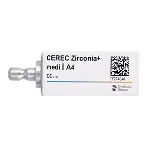 CEREC Zirconia+ Milling Blocks Translucent Medi A4 For CEREC 3/Bx