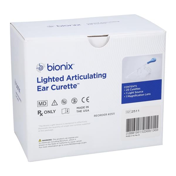 VersaScoop Ear Curette 3mm Articulating Non-Sterile Disposable 25/Bx