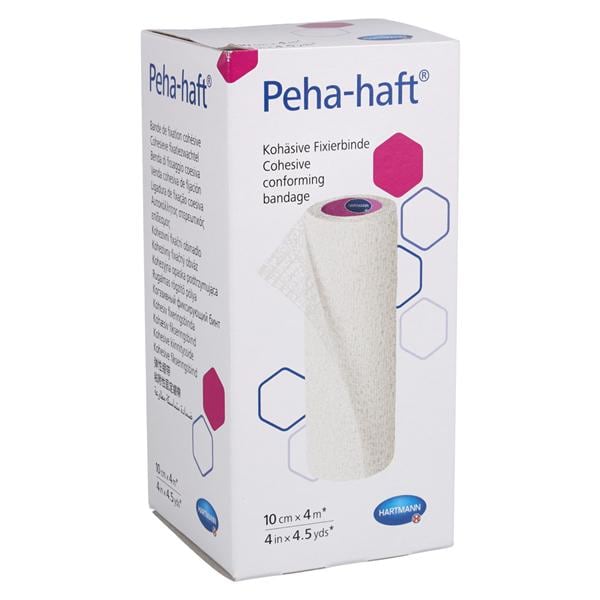 Peha-Haft Gauze Bandage Cotton 4"x4.5yd White Ea, 140 EA/CA