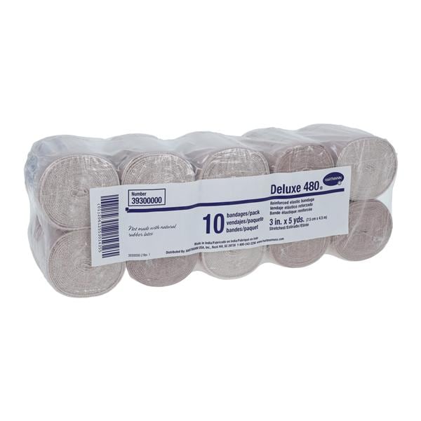 Deluxe 480 LF Elastic Bandage Cotton/Polyester/Spandex 3"x5yd Tan NS 10/Pk