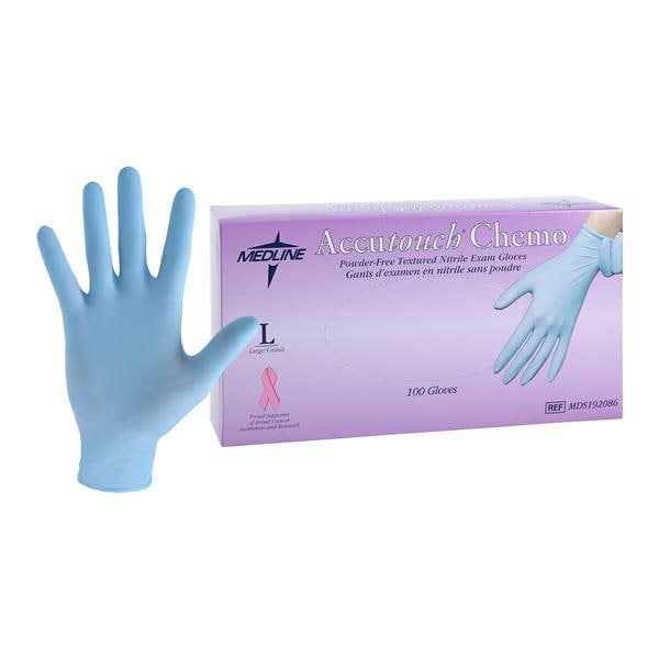 Accutouch Chemo Nitrile Exam Gloves Large Blue Non-Sterile product image