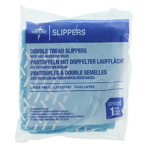 Patient Slippers Terrycloth Blue Large Disposable 48/Ca