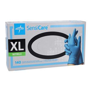 SensiCare Nitrile Exam Gloves X-Large Blue Non-Sterile