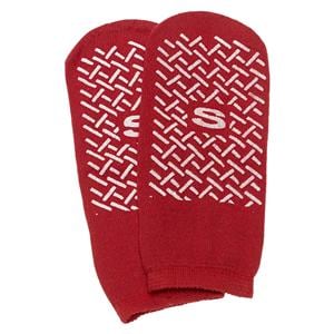 Slipper Socks Cotton/Terry In Red Small 48/Ca