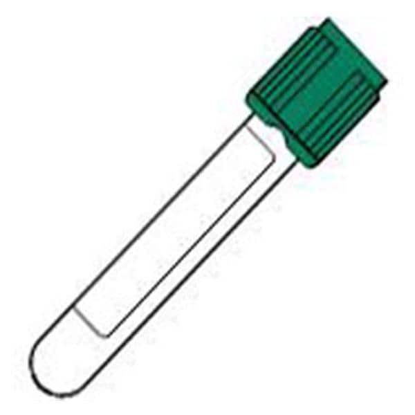 Vacutainer Venous Tube Green Sodium Heparin 13x75mm 4mL Plastic 100/Pk, 10 PK/CA
