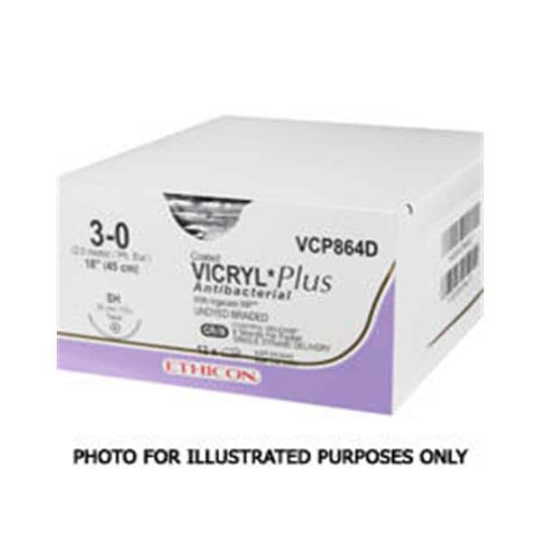 Vicryl Plus Suture 0 1x36" Triclosan/Polyglactin 910 Braid CT Violet 36/Bx