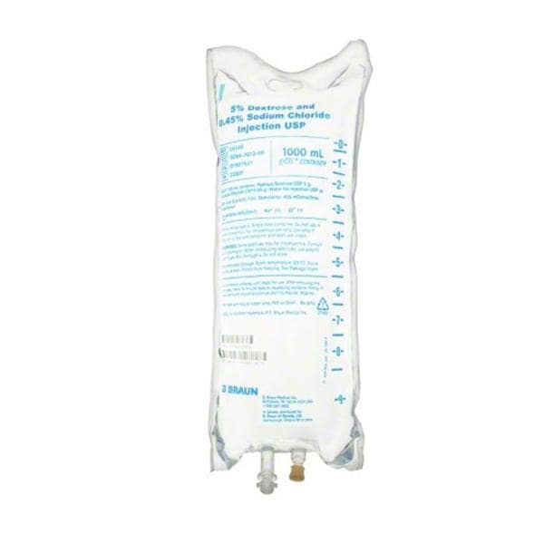 IV Injection Solution Dextrose 10%/Sodium Chloride 0.2% 250mL Plstc Cntn 24/Ca