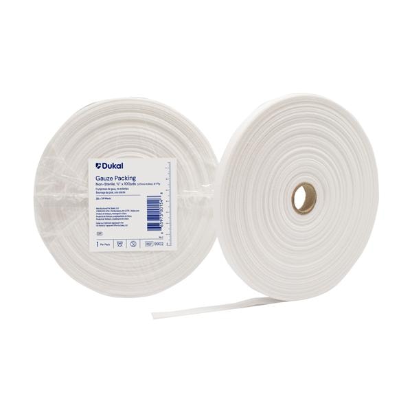 Section Sponge 100% Cotton Gauze Packing 1/2"x100yd 4 Ply Non-Sterile LF