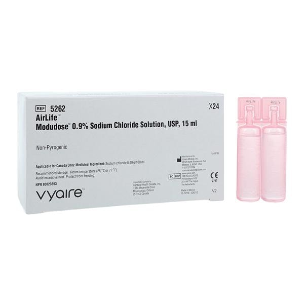 Sodium Chloride Inhalation Solution 0.9% Vial 15mL 24/Package, 6 BX/CA