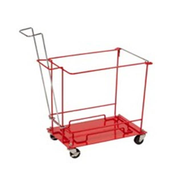 SharpSafety Sharps Cart Red 12.75x22.5x22" Metal For 8/12/18gal Containers Ea