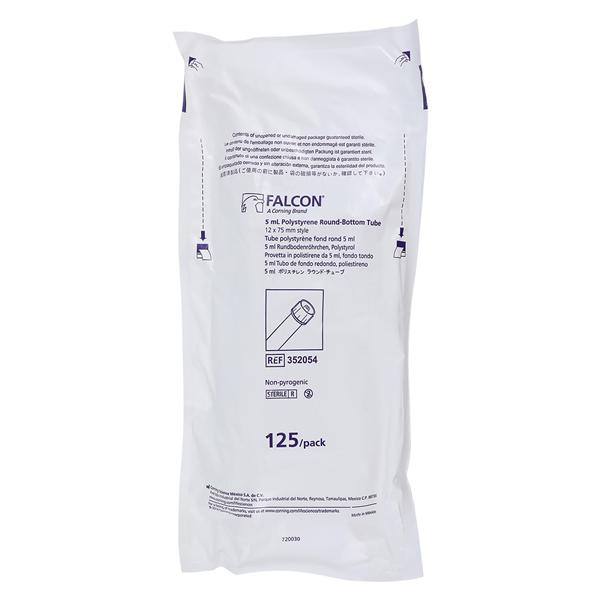 Falcon Test Tube Polystyrene 5mL 12x75mm Sterile 1000/Ca