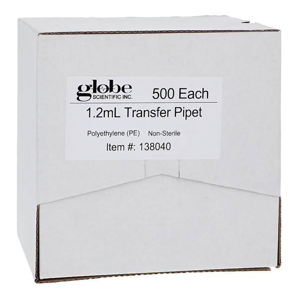 Transfer Pipet 1.2mL Non-Sterile 500/Bx, 10 BX/CA
