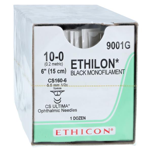 Ethilon Suture 10-0 6" Nylon Monofilament CS160-6/CS160-6 Black 12/Bx