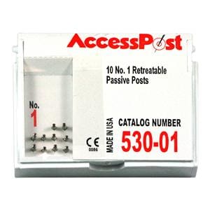 AccessPost Posts Stainless Steel Refill Size 1.1 mm Red 10/Bx
