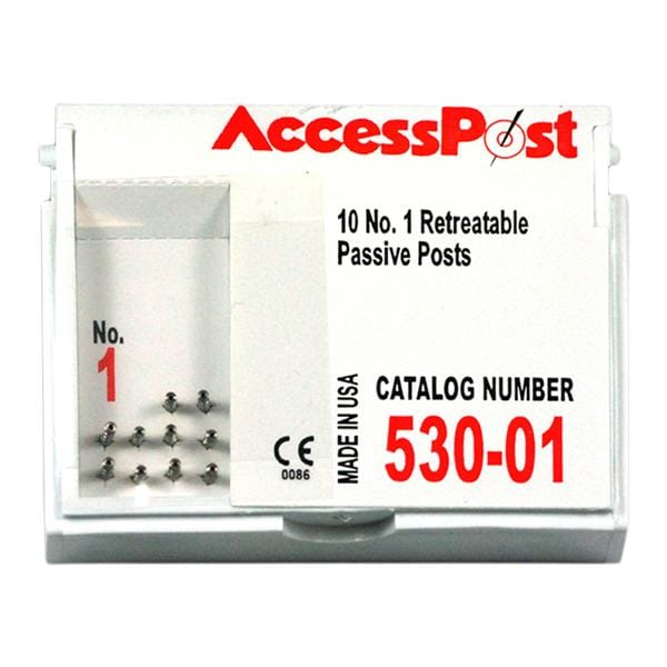 AccessPost Posts Stainless Steel Refill Size 1.1 mm Red 10/Bx