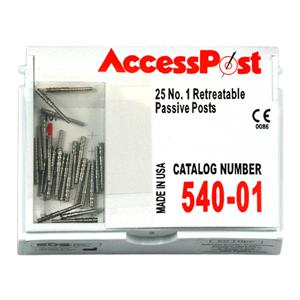 AccessPost Posts Stainless Steel Economy Refill Size Red 25/Bx