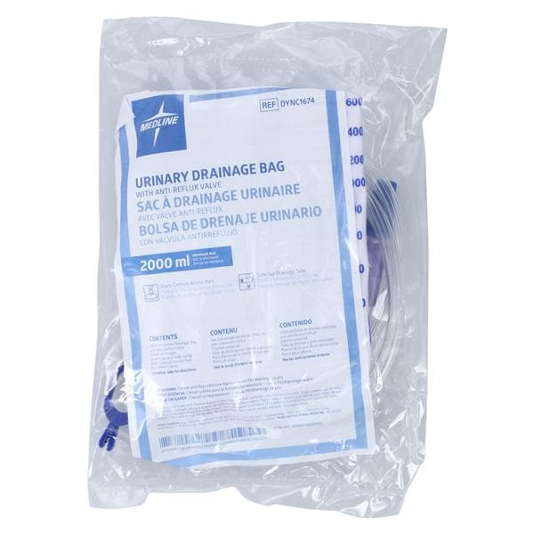 Urinary Drainage Bag 2000cc Disposable Anti-Reflux Valve