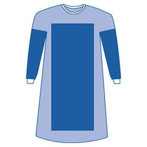 Aurora Surgical Gown AAMI Level 4 Poly Reinforced X Large Blue 18/Ca