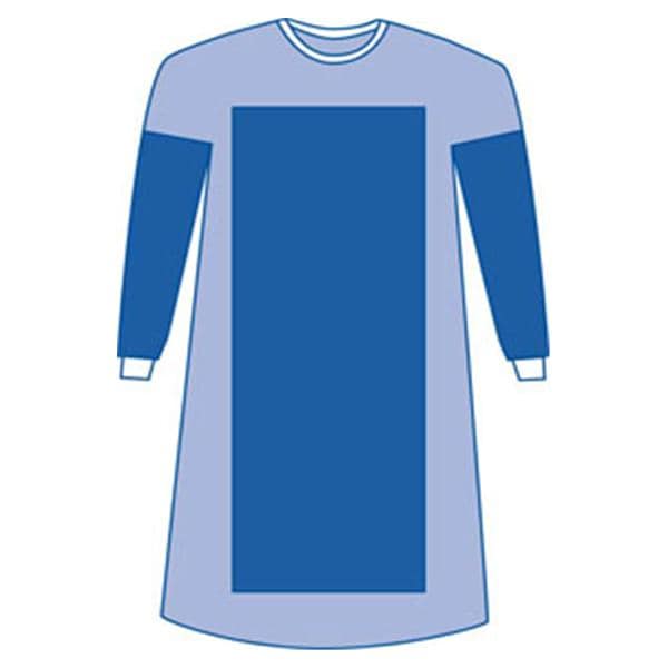 Aurora Surgical Gown AAMI Level 4 Poly Reinforced X Large Blue 18/Ca