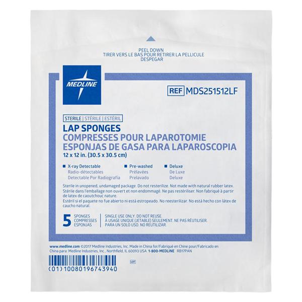 Pre-Washed Laparotomy Sponge 12x12" Sterile