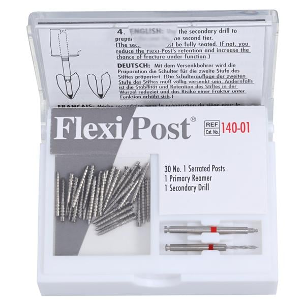 Flexi-Post Posts Stainless Steel Size Red Parallel Sided 30/Pk