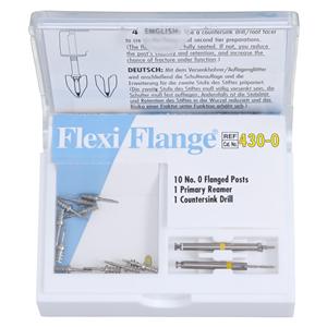 Flexi-Flange Posts Stainless Steel Refill Size Yellow Parallel Sided 10/Pk
