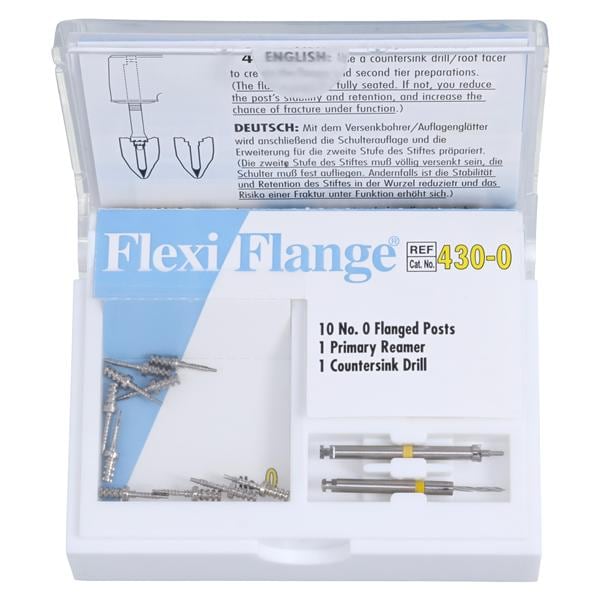 Flexi-Flange Posts Stainless Steel Refill Size Yellow Parallel Sided 10/Pk