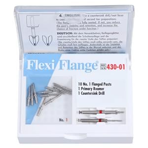 Flexi-Flange Posts Stainless Steel Refill Size Red Parallel Sided 10/Pk