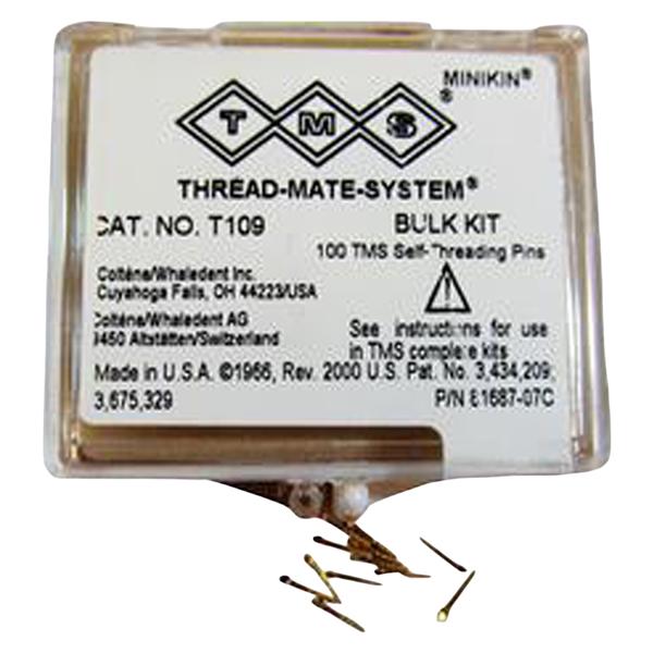 TMS Pins Stainless Steel Self Shearing Bulk Kit T-109 Minikin 0.017 in 100/Bx