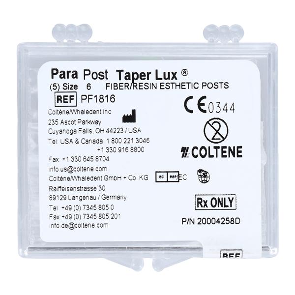 ParaPost TaperLux Fiber Posts Refill Size 6 1.5 mm Black Headed Tapered 5/Pk