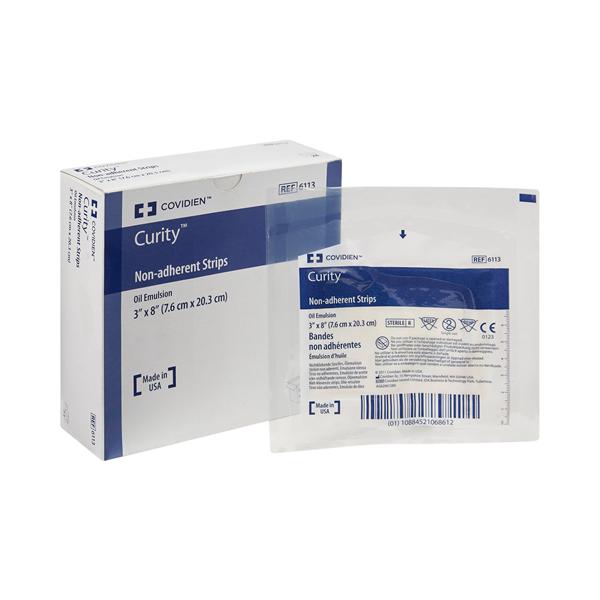 Curity Oil Emulsion Strip Dressing 3x8" Sterile Non-Adherent Absorbent LF, 6 BX/CA