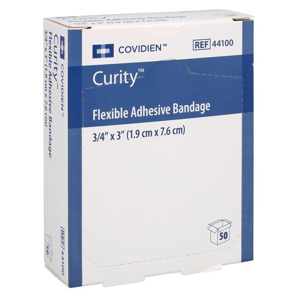 Curity Adhesive Bandage Fabric 3/4x3" Tan Sterile 50/Bx, 24 BX/CA