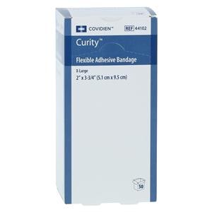 Curity Adhesive Bandage Fabric 2x3.75" Tan Sterile 50/Bx