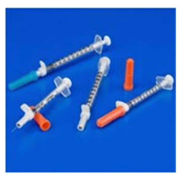 TB Tray 28gx1/2" 1cc Permanently Attached Needle Safety Low Dead Space 20/Pk, 40 PK/CA