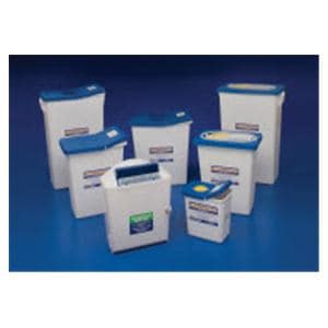 SharpSafety Pharmaceutical Waste Container 12gal White 12.75x18.25x18.75" PP Ea, 10 EA/CA