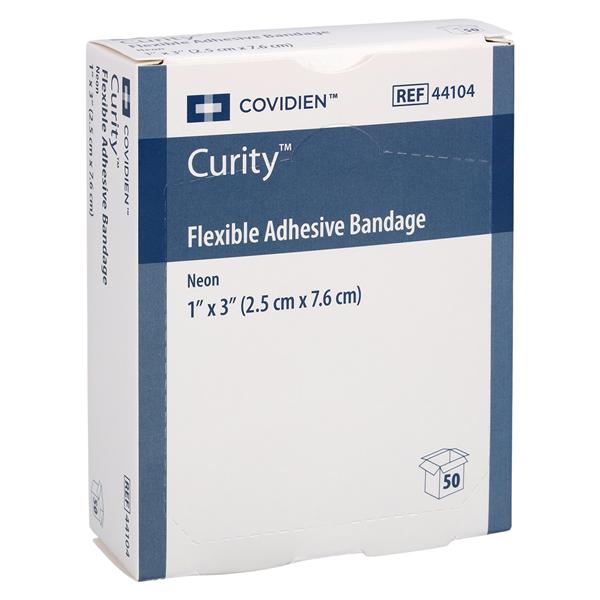 Curity Adhesive Bandage Fabric 1x3" Neon Sterile 50/Bx, 24 BX/CA