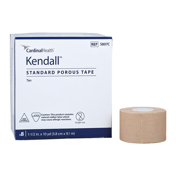 Kendall Medical Tape Cloth 1.5"x10yd Tan Non-Sterile 8/Bx, 12 BX/CA