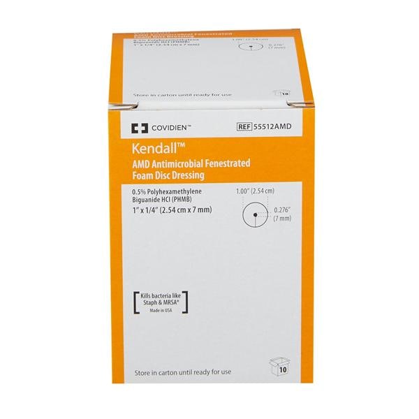 AMD Foam Dressing 7mm Hole Sterile 7mm Non-Adhesive Absorbent LF, 4 CR/CA