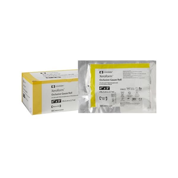 Xeroform Petrolatum Gauze Dressing 4"x3yd Sterile RL 3% BTP LF, 6 BX/CA