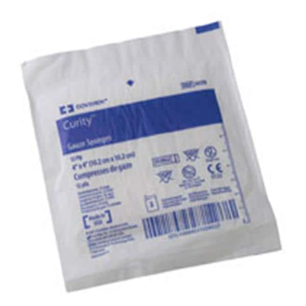 Curity 100% Cotton Gauze Sponge 4x4" 12 Ply Sterile USP Type VII LF