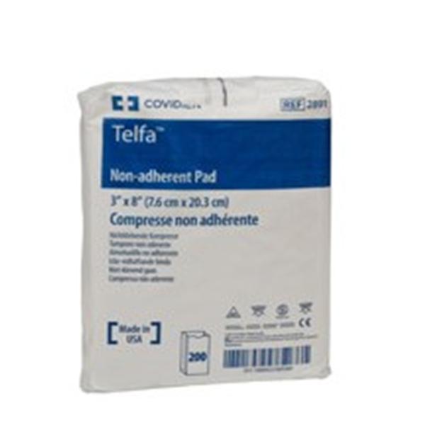 Telfa Ouchless Cotton/Polyester Gauze Dressing 3x8" Non-Sterile NAdhr Wht Abs LF, 5 BX/CA