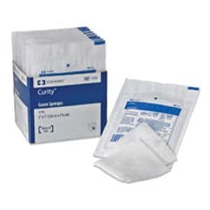Curity 100% Cotton Gauze Sponge 4x4" 12 Ply Sterile USP Type VII LF