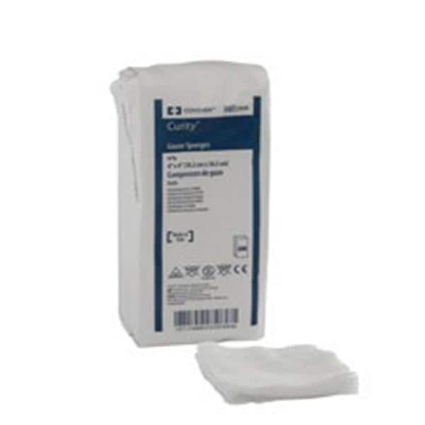 Curity 100% Cotton Gauze Sponge 4x4" 8 Ply Non-Sterile USP Type VII LF, 20 PK/CA