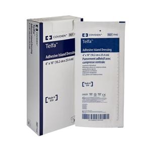 Telfa Cotton/Polyester Island Dressing 4x10" Sterile Non-Adherent Adhs Abs LF