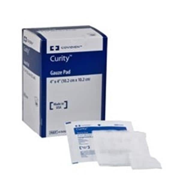 Curity 100% Cotton Gauze Pad 4x4" 12 Ply Sterile USP Type VII LF, 12 BX/CA