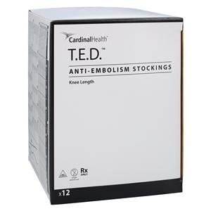 T.E.D. Compression Stocking Knee High Small/Long 41cm White