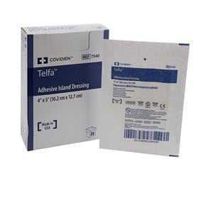 Telfa Cotton/Polyester Island Dressing 4x5" Sterile Non-Adherent Adhesive Abs LF