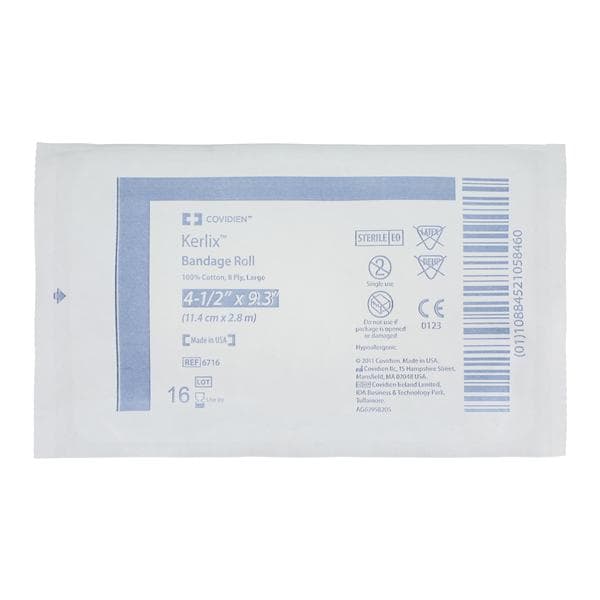 Kerlix Gauze Bandage Cotton Fluff 4.5"x3.1yd 8 Ply Sterile Ea, 100 EA/CA