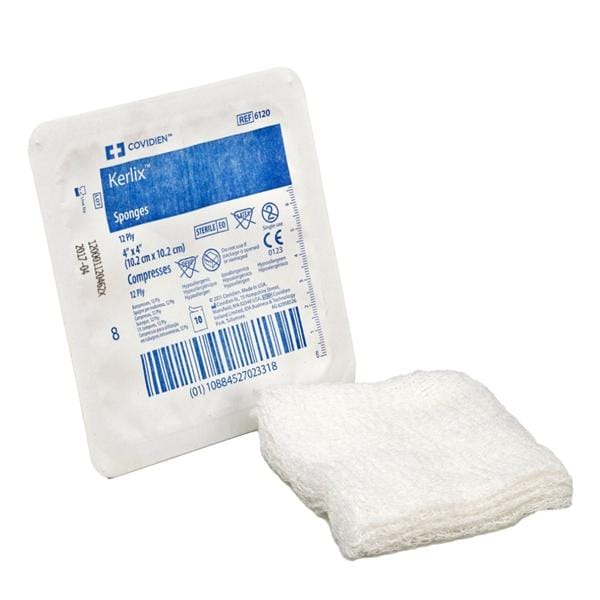 Kerlix Cotton Gauze Sponge 4x4" 12 Ply Sterile USP Type VII Pre-Washed LF