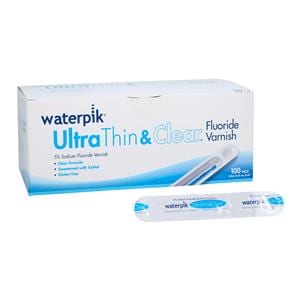 Waterpik(r) Ultra Thin&Clear Fluoride Dspnsr Bx 5% Sod Fl .4mL Bblgm Clr 100/Pk